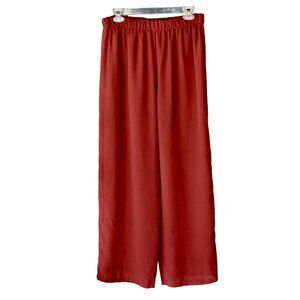 Women's Vintage  Unbranded Burgundy Loose Fit  High Waist Wide Leg Pants 1X